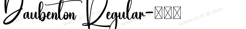 Daubenton Regular字体转换